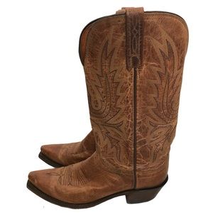 Lucchese Savannah Tan Cowboy Boots Western Cowgirl